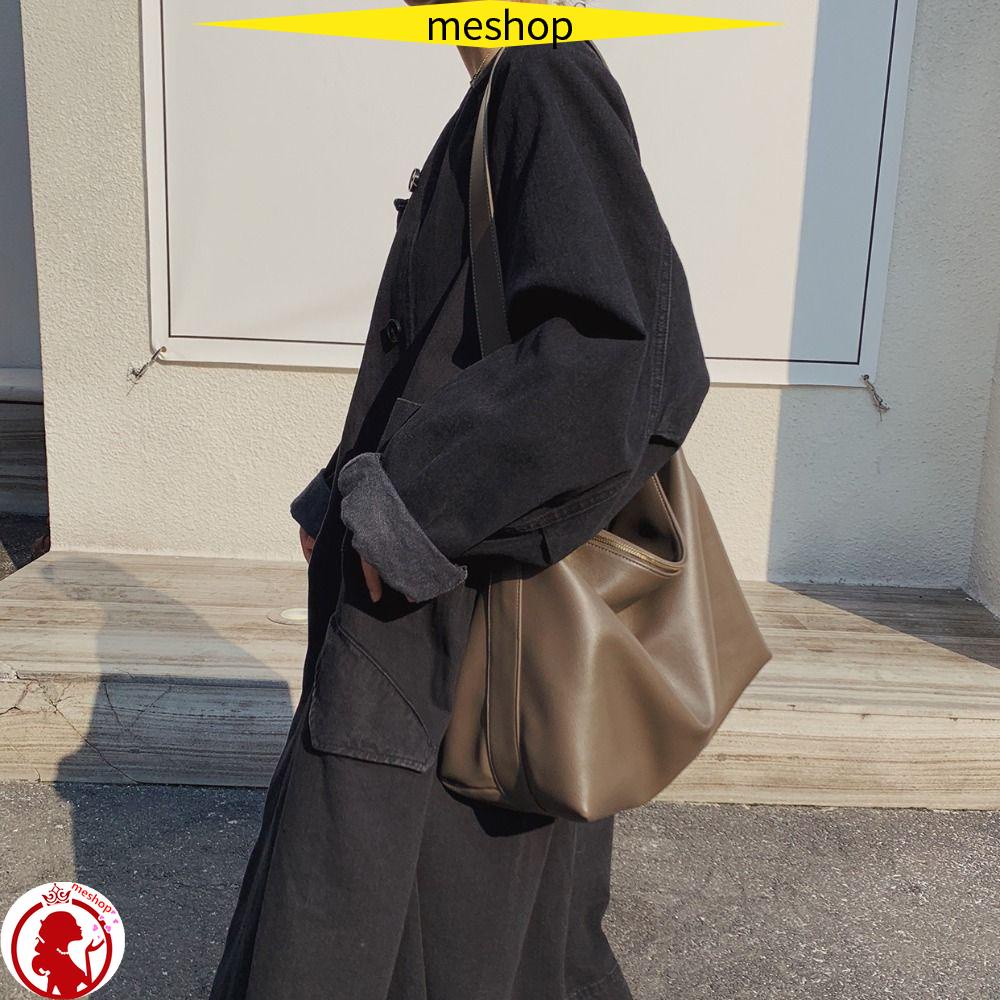 ME Túi Xách Da Mềm Màu Trơn Cỡ Lớn Thời Trang Cho Nữ