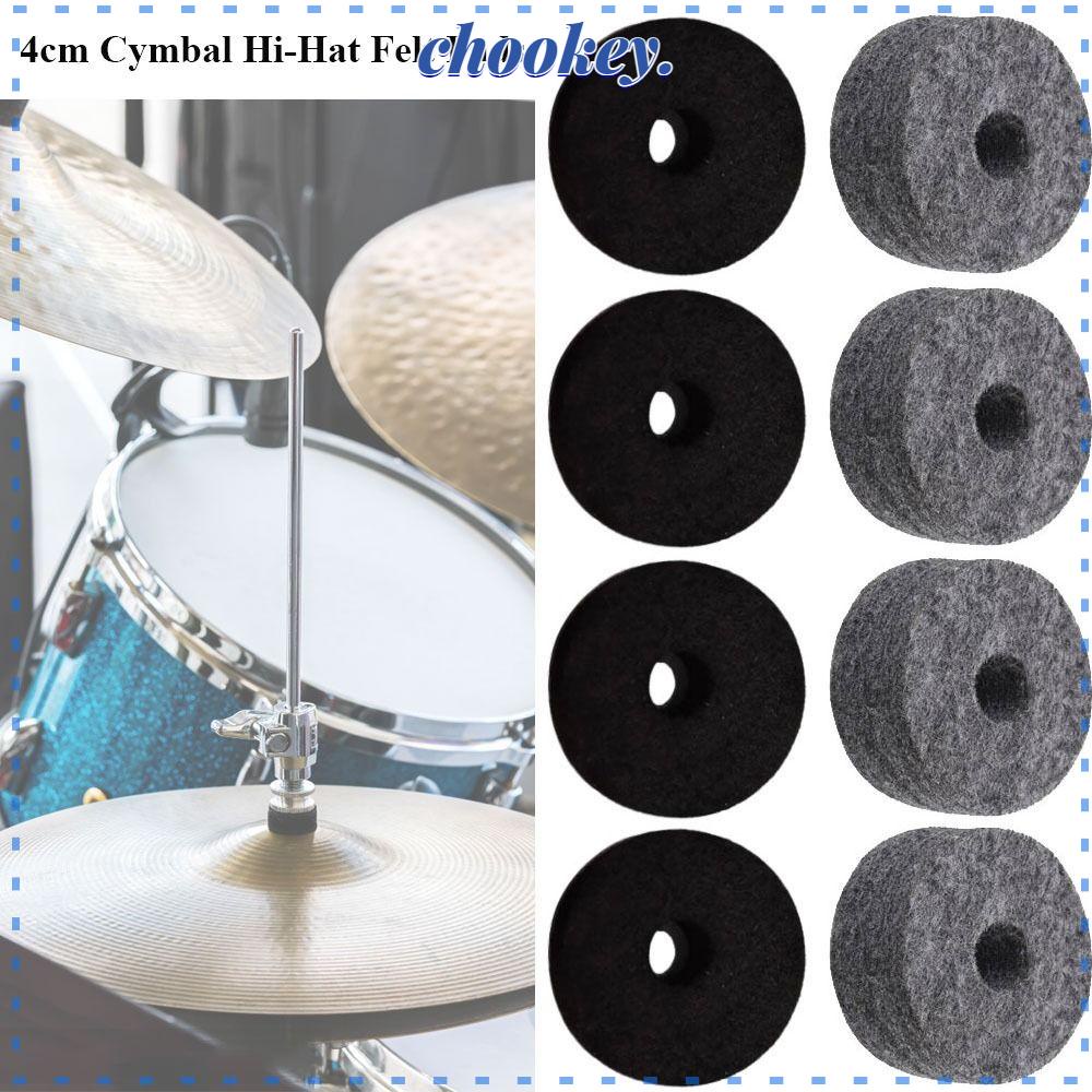 CHOOKEY 10 Miếng Đệm Nỉ Chống Ồn Cho Trống Cymbal