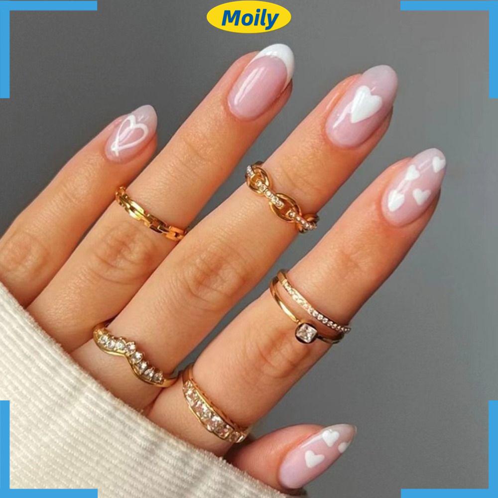 MOILYVN Set 24 Móng Tay Giả Edge