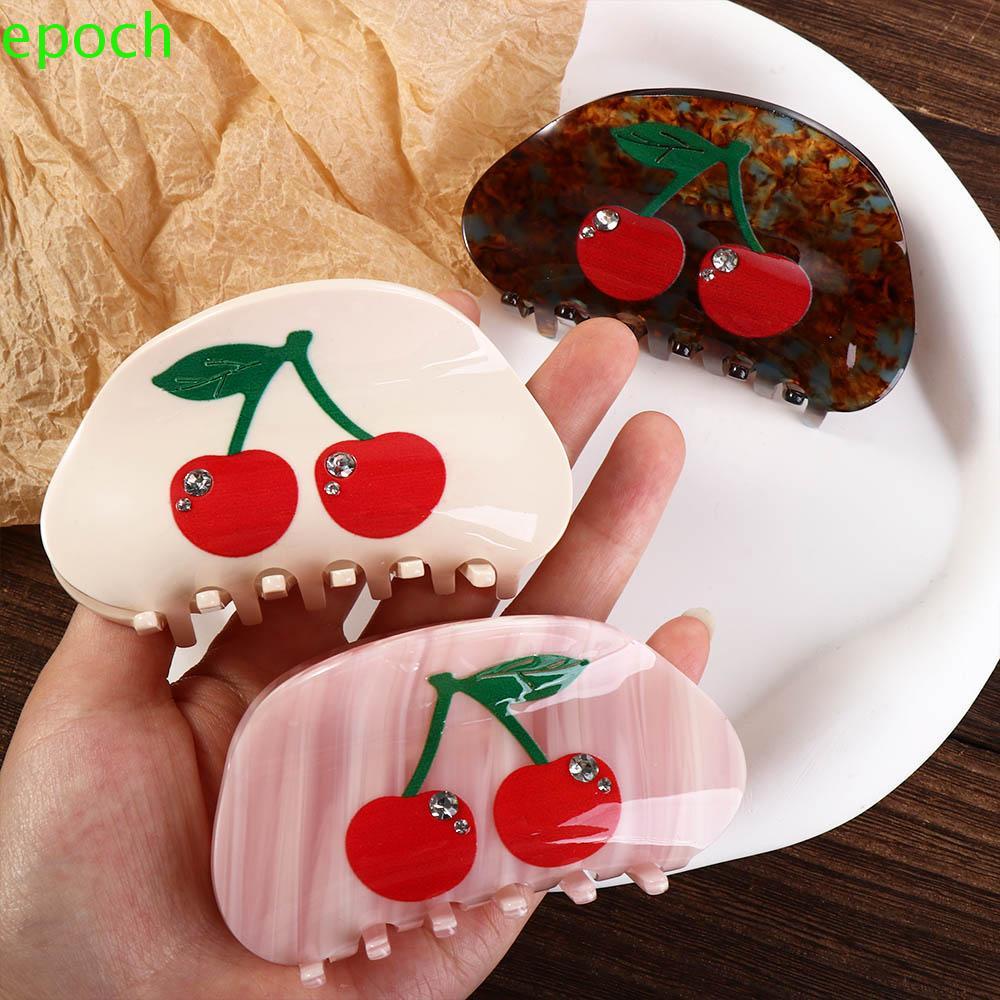 EPOCH Cherry Kẹp Tóc Càng Cua Thời Trang Cá Tính Tươi Mới Axit Acetic Nhỏ Coiffure Dành Cho Bạn Nữ
