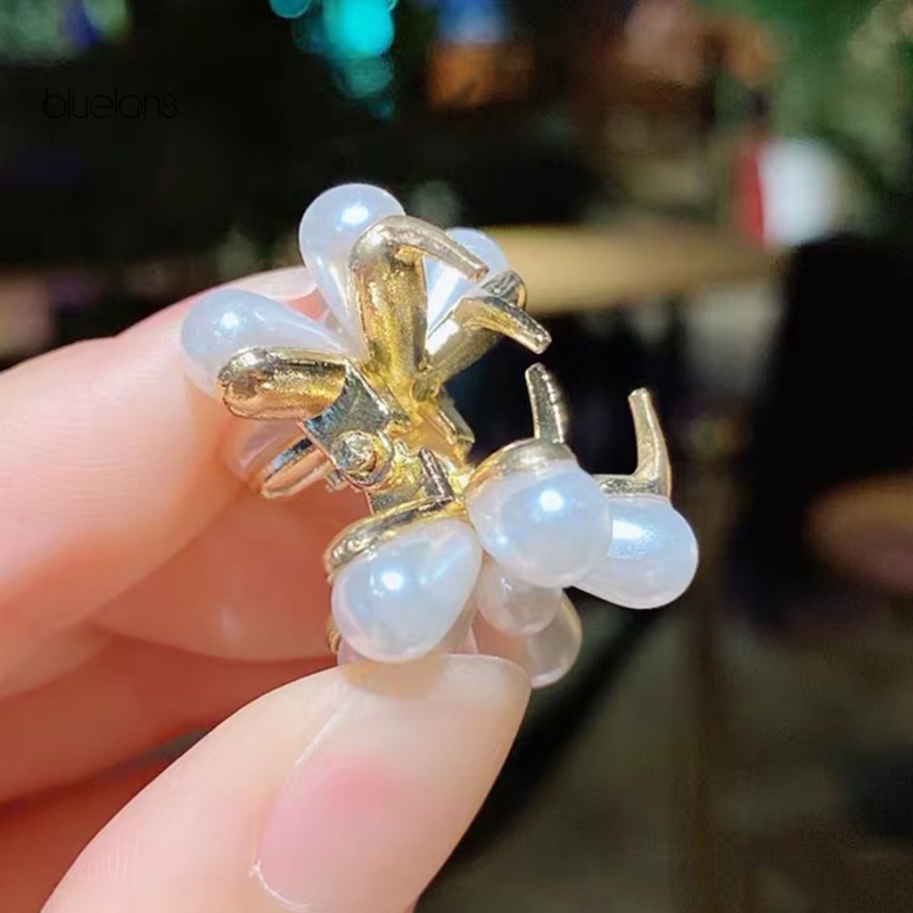 Set 5 Kẹp Tóc Càng Cua Mini Đính Ngọc Trai Giả Thiết Kế Hoa Thời Trang Cho Nữ