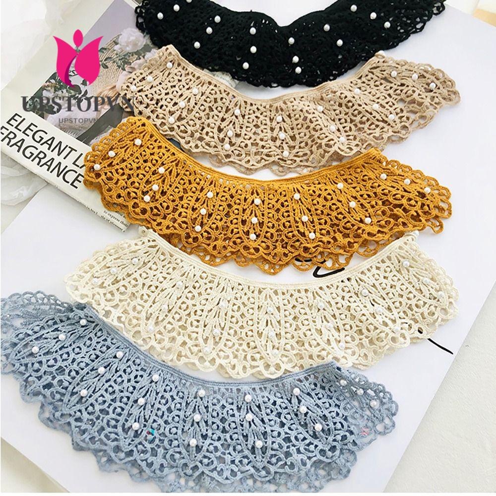 UPSTOPVN Khăn Choàng Cổ Mini Bằng Vải Ren Có Thể Tháo Rời Thời Trang