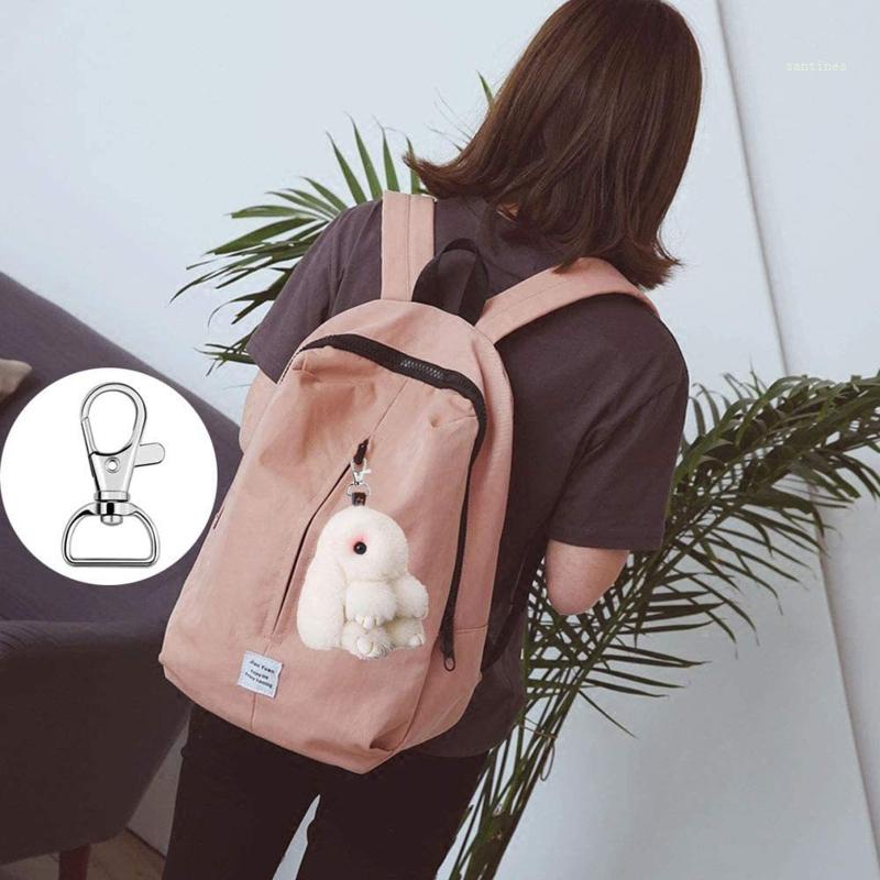 Bộ 60 Móc Khóa Càng Cua Hợp Kim Hình Chữ D Cho Ba Lô Hành Lý