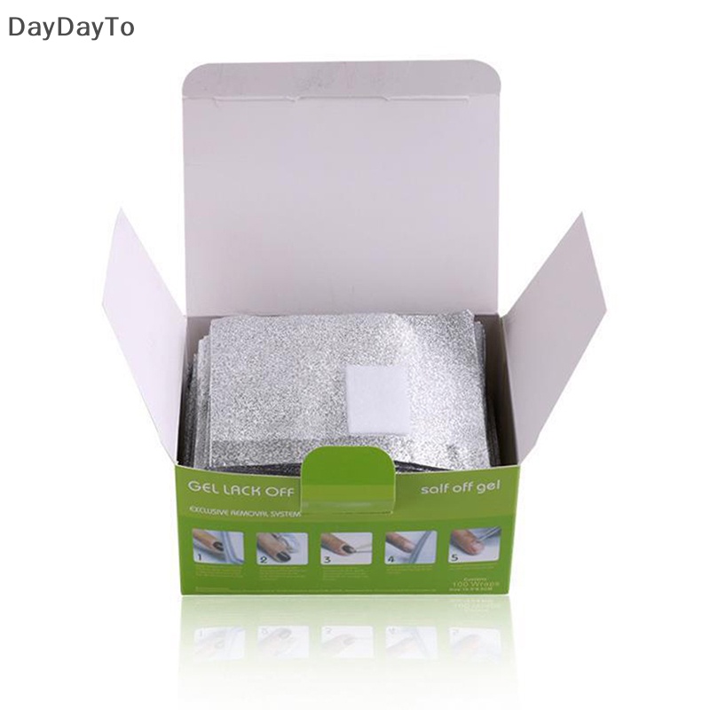 Hộp 100 Miếng Giấy Bạc Tẩy Sơn Móng Tay