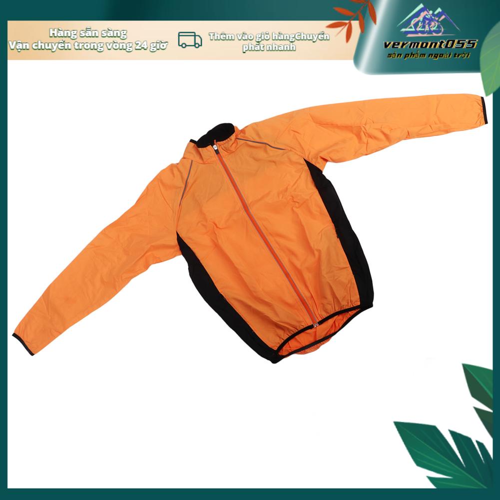 Vermont055 Trainning Áo Khoác Thường Mềm Chống Thấm Nước Dài Tay Thoáng Khí Đạp Xe Dành Cho Chạy Bộ Câu Cá Nam Nữ Màu Cam
