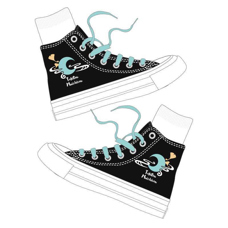 Giày Vải Canvas Cổ Cao Họa Tiết Anime Demon Slayer Tokito Muichiro Cá Tính Cho Nam Và Nữ
