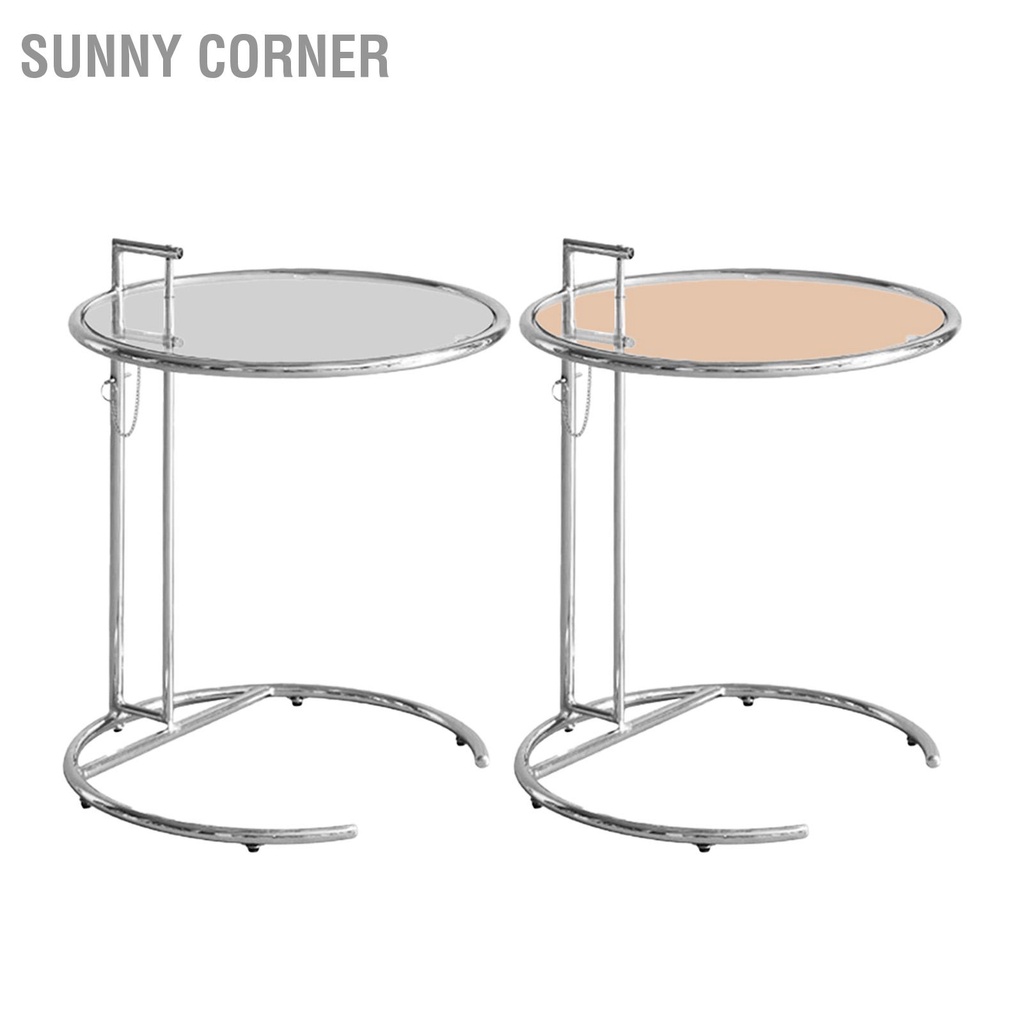 Sunny corner Có hàng sẵn Hình Kính Trong Suốt Nâng Bàn Inox Hộ Gia Đình Đơn Giản Sofa Mặt Cuối