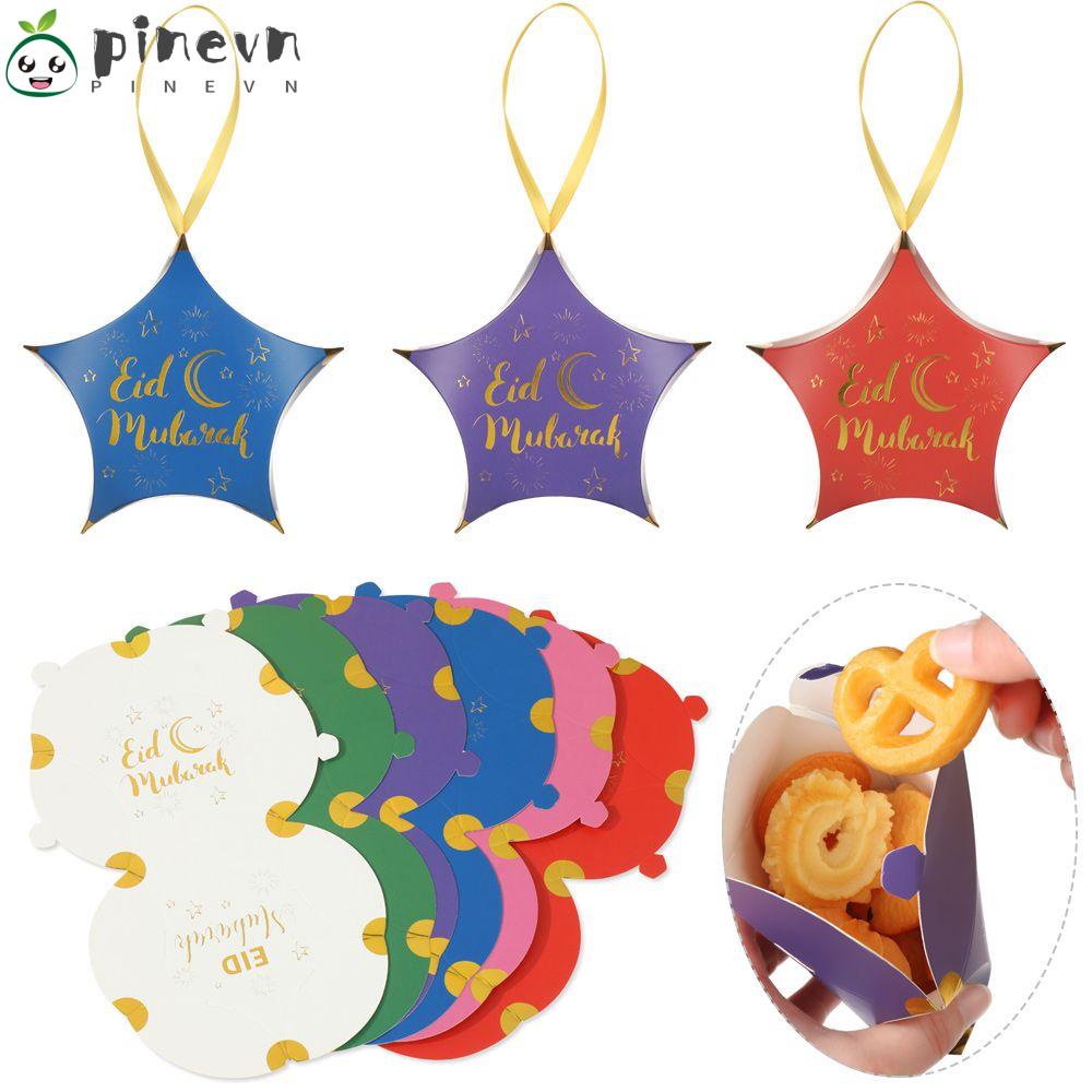 PINEVN Set 5 Hộp Giấy Đựng Kẹo Hình Ngôi Sao Mặt Trăng Dùng Trang Trí DIY