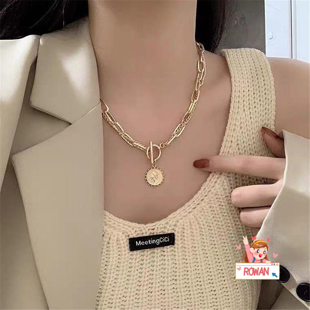 ROWANS Vòng Cổ Choker Màu Vàng / Bạc Phong Cách Bohomian Cho Nữ