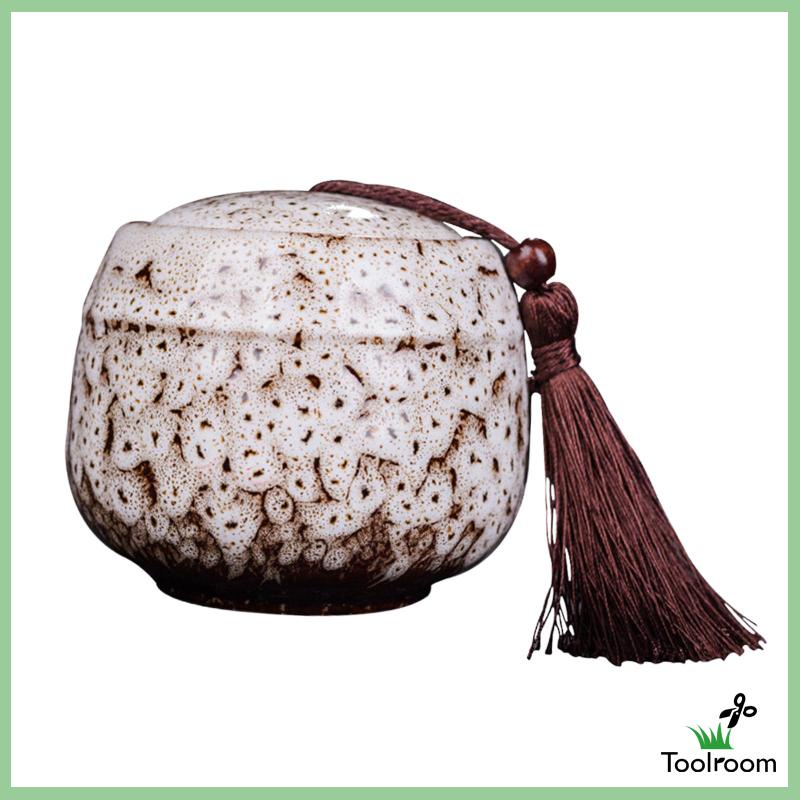 Hũ Đựng Trà / Gừng Bằng Sứ Có Nắp Đậy Trang Trí Nhà Cửa / Nông Trại