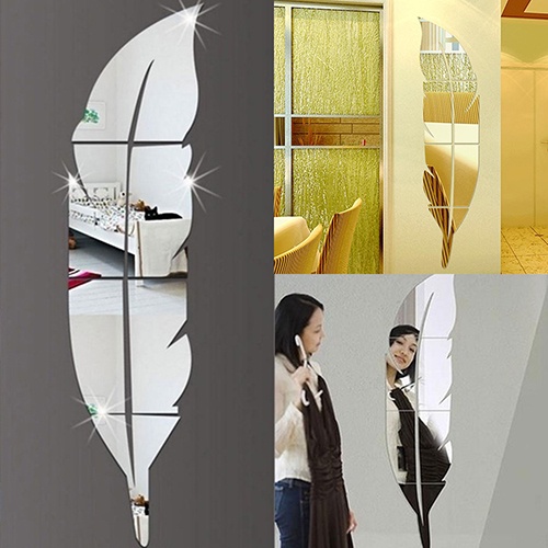 (Bất Ngờ) Hình Dán Tường Acrylic Tráng Gương Hiện Đại Có Thể Tháo Rời Trang Trí