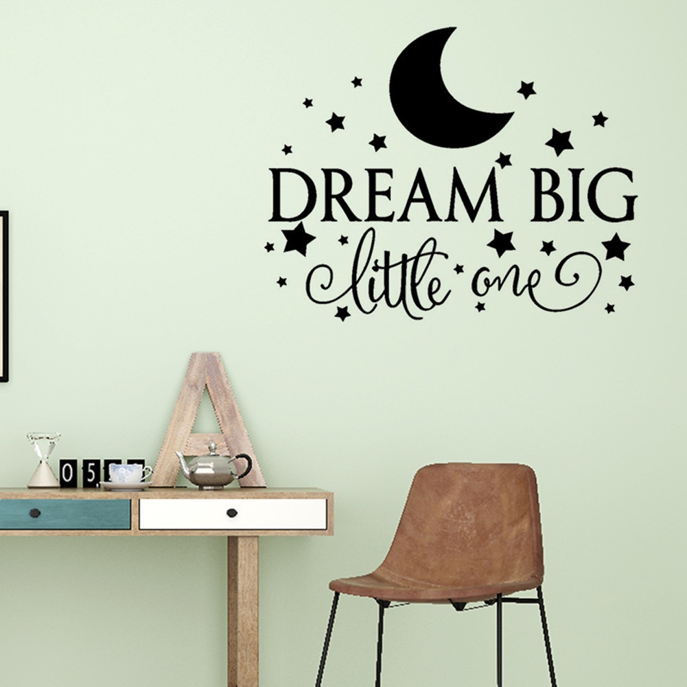 (Bất Ngờ) Hình Dán Tường Ngôi Sao Mặt Trăng Lớn Nhỏ Nhắn Trang Trí Phòng Trẻ Em