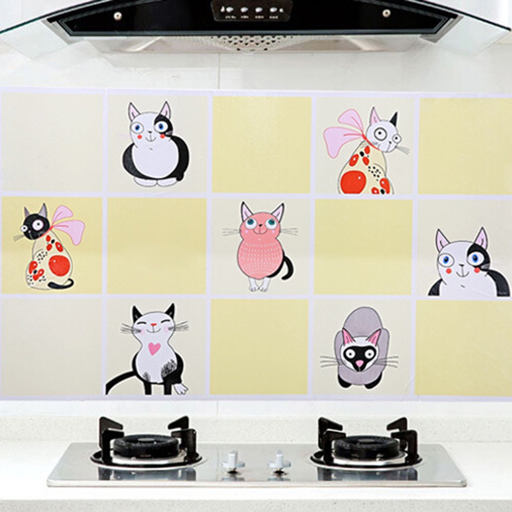 (Bất Ngờ) Hình Dán Tường Động Vật Trái Cây Snacks Chống Thấm Nước Cho Nhà Bếp