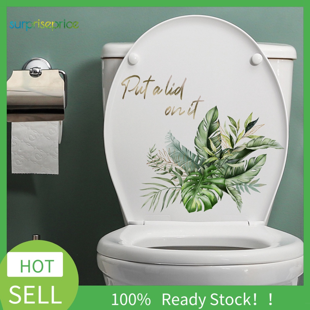 Miếng Dán Trang Trí Toilet In Chữ Tiếng Anh Bằng PVC Chống Thấm Nước