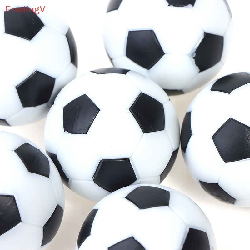 Set 6 Quả Bóng Đá Bằng Nhựa Mini Màu Trắng Đen 32mm