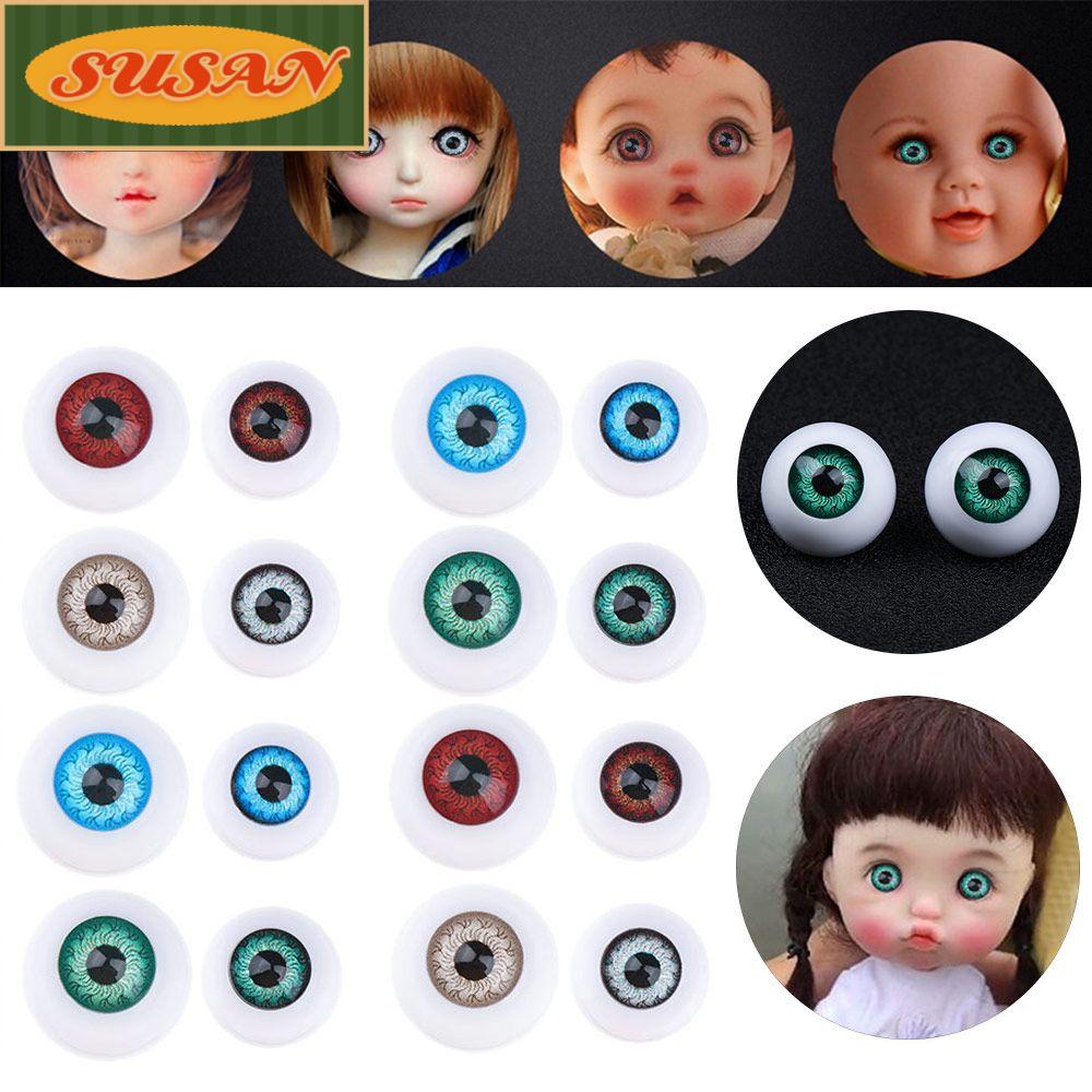 SUSANS 10 Cặp Mắt Kính 4 Màu Phụ Kiện Làm Búp Bê Thủ Công DIY