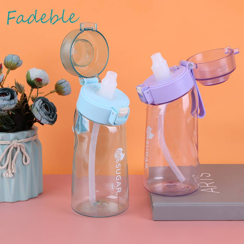 Bình Nước 500ML Có Thể Tái Sử Dụng Kèm Ống Hút Tiện Dụng Cho Bé