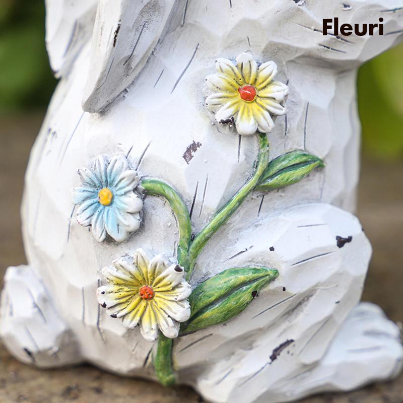 Tượng Hình Thỏ Bằng Nhựa Resin Trang Trí Trong Nhà / Ngoài Trời