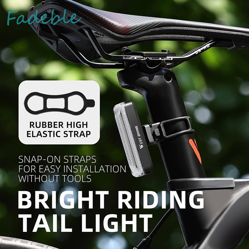 Đèn Hậu Chống Thấm Nước 30LM 400mAh Type-C USB Có Thể Sạc Lại Dành Cho Xe Đạp