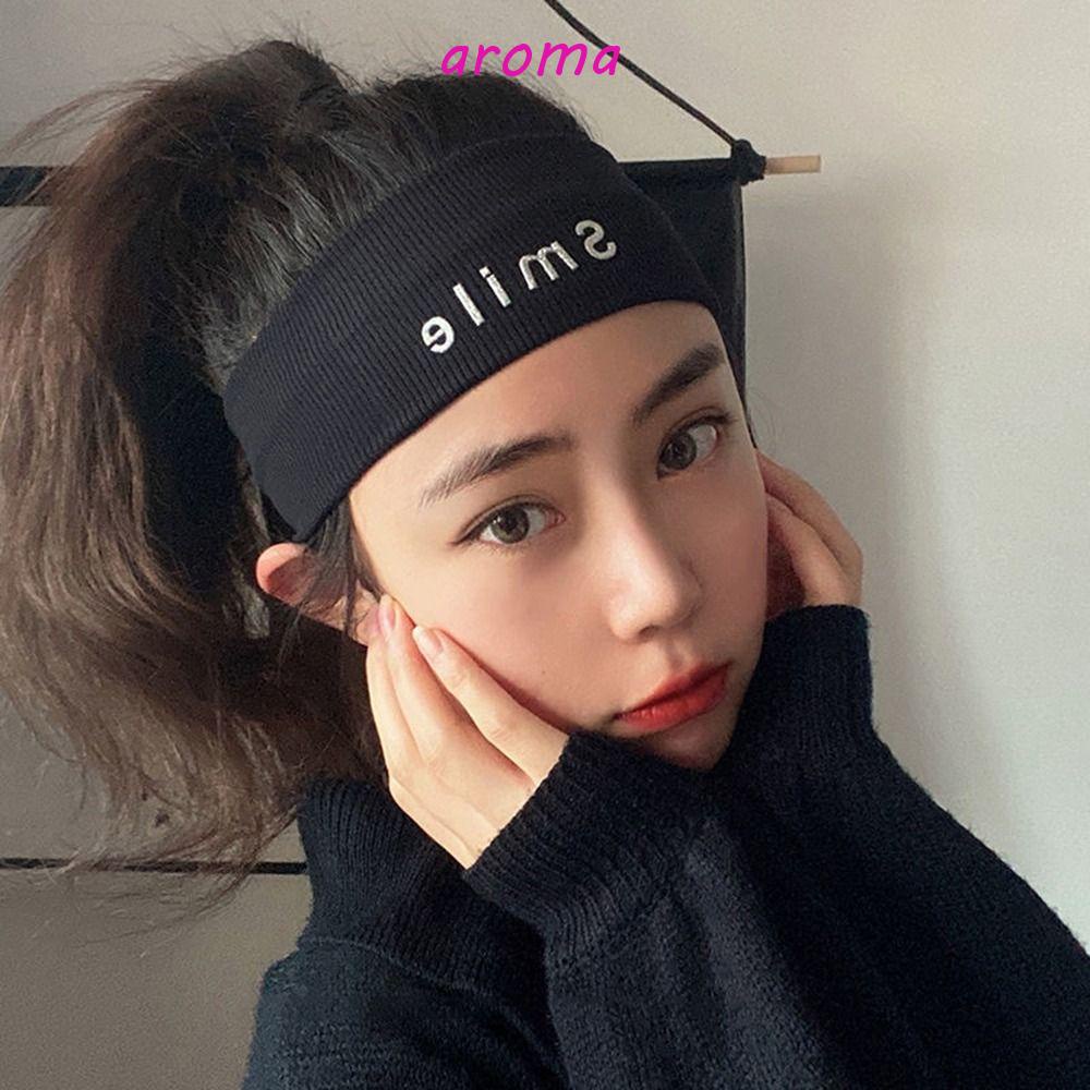 AROMA Băng Đô Dệt Kim Bản Rộng Thấm Hút Mồ Hôi Thiết Kế Đơn Giản Thời Trang Cho Nam Và Nữ