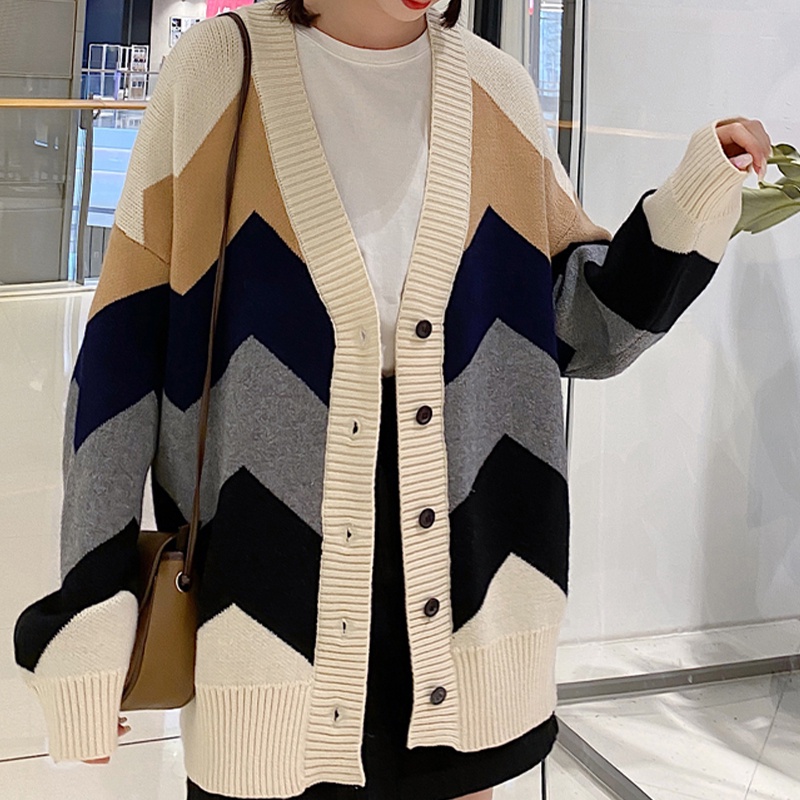 Áo Khoác cardigan ESEA Tay Dài Phong Cách Harajuku Thời Trang Thu Đông Cho Nam Và Nữ