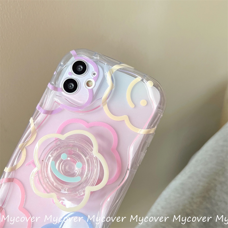 Ốp Điện Thoại Silicon Mềm Hình Hoa Và Cầu Vồng Cho iPhone 11 13 12 14 Pro Max X XR Xs Max 6 7 8 Plus
