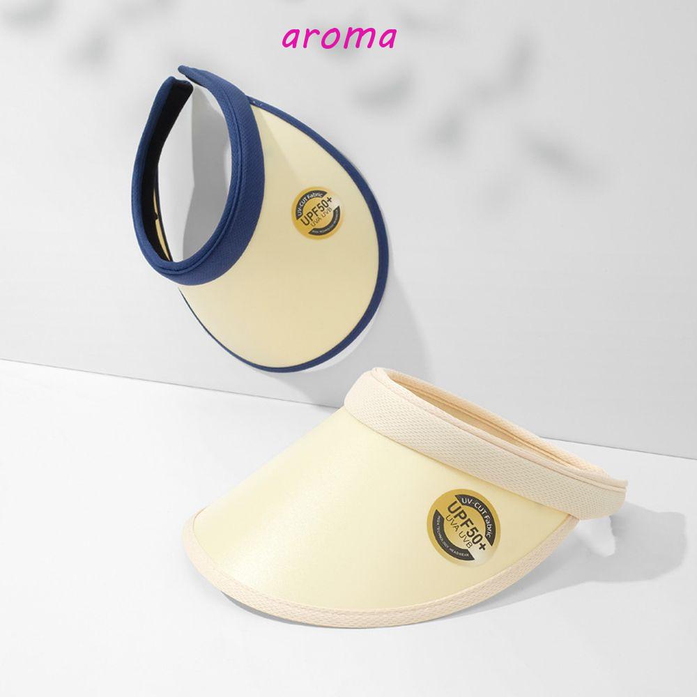 AROMA Mũ Chống Nắng Mùa Hè Vành Rộng Hở Chóp Có Thể Điều Chỉnh Thời Trang Cho Nữ