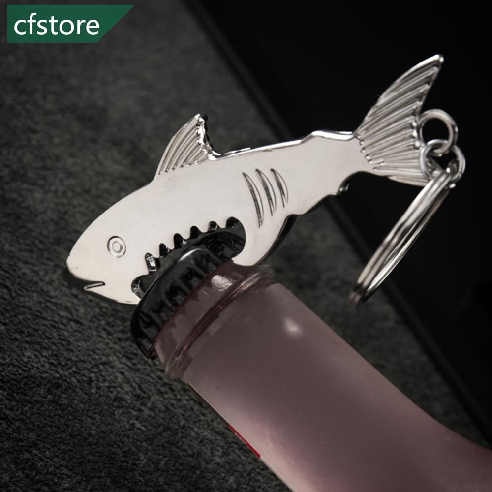 Dụng Cụ Khui Nắp Chai Hình Cá Mập Mini Bằng Kim Loại B9P8