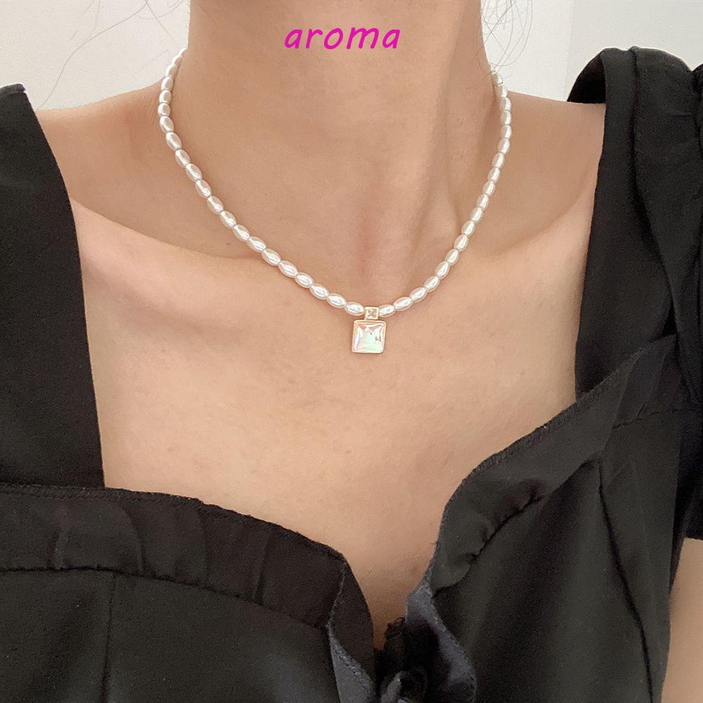 AROMA Vòng Cổ Choker Bằng Hợp Kim Hình Trái Tim Phong Cách Baroque Ngọt Ngào Dễ Phối Đồ
