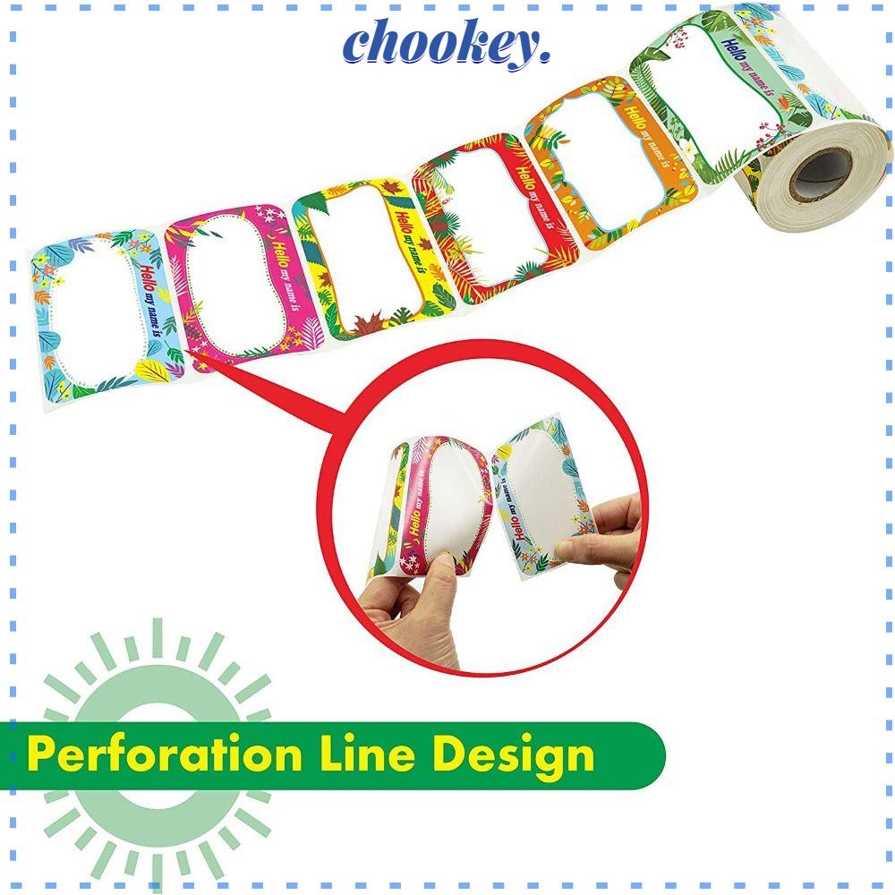 CHOOKEY Bộ 300 Nhãn Dán 2.2x3.5 Inch Tự Dính Đa Năng Trang Trí Nhà Cửa