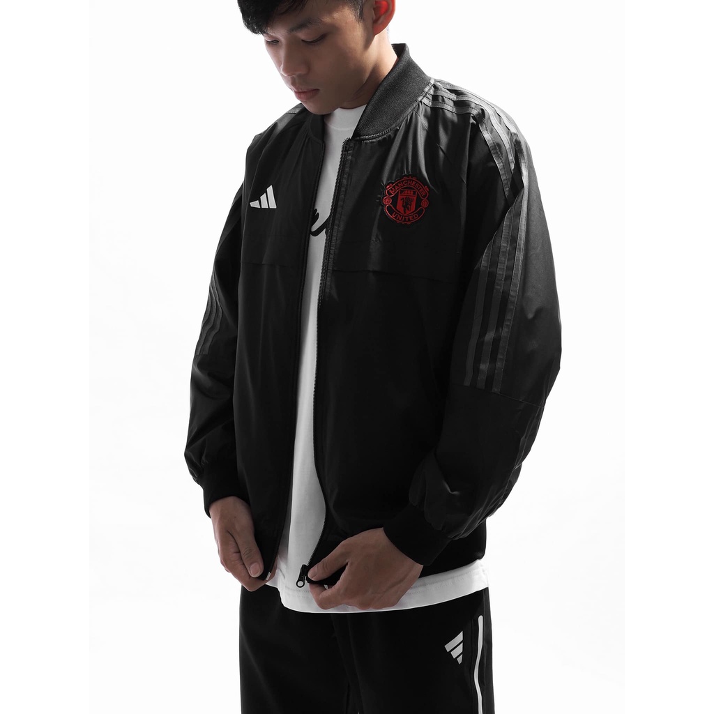 Áo Khoác Gió Bomber Adidas MUFC Performance-VNXK- Đen