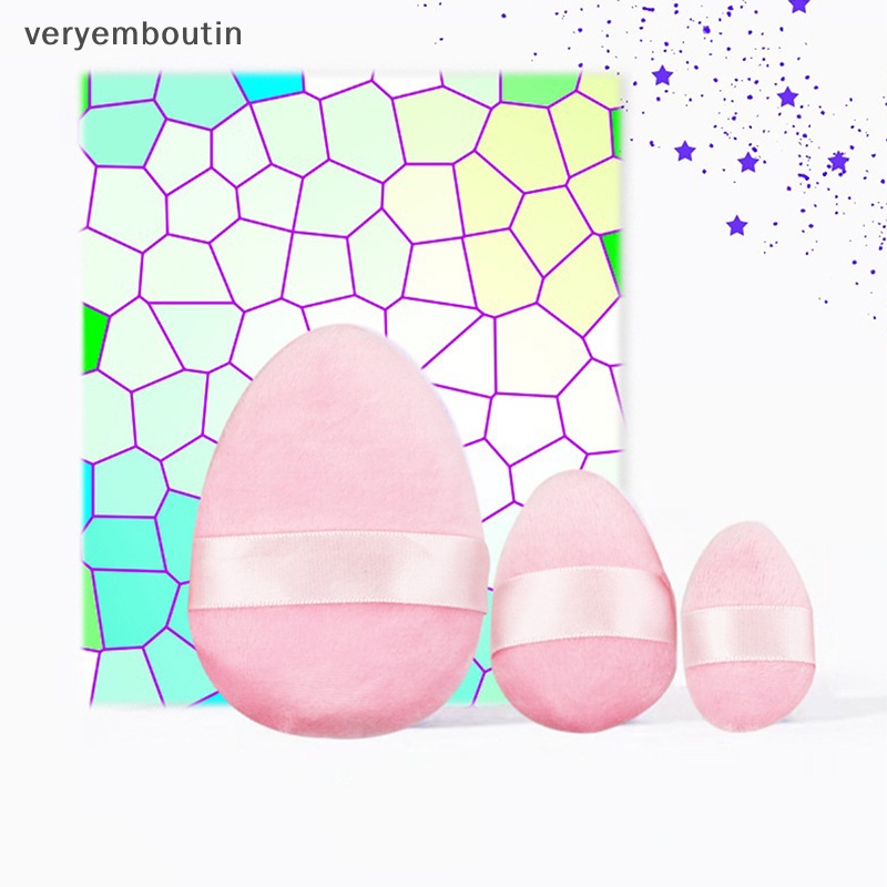 Set 1 / 3 Bông Phấn Trang Điểm Bằng Cotton Cỡ Vừa Và Nhỏ Tiện Dụng