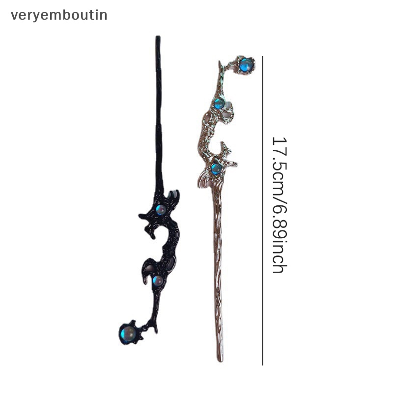 Trâm Cài Tóc Đính Đá Mặt Trăng Phong Cách Trung Hoa Cổ Điển Cho Nữ