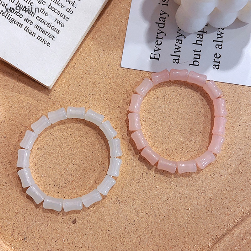 Vòng Tay Chuỗi Hạt Tre Và Pha Lê Thanh Lịch Phong Cách Vintage Cho Nữ