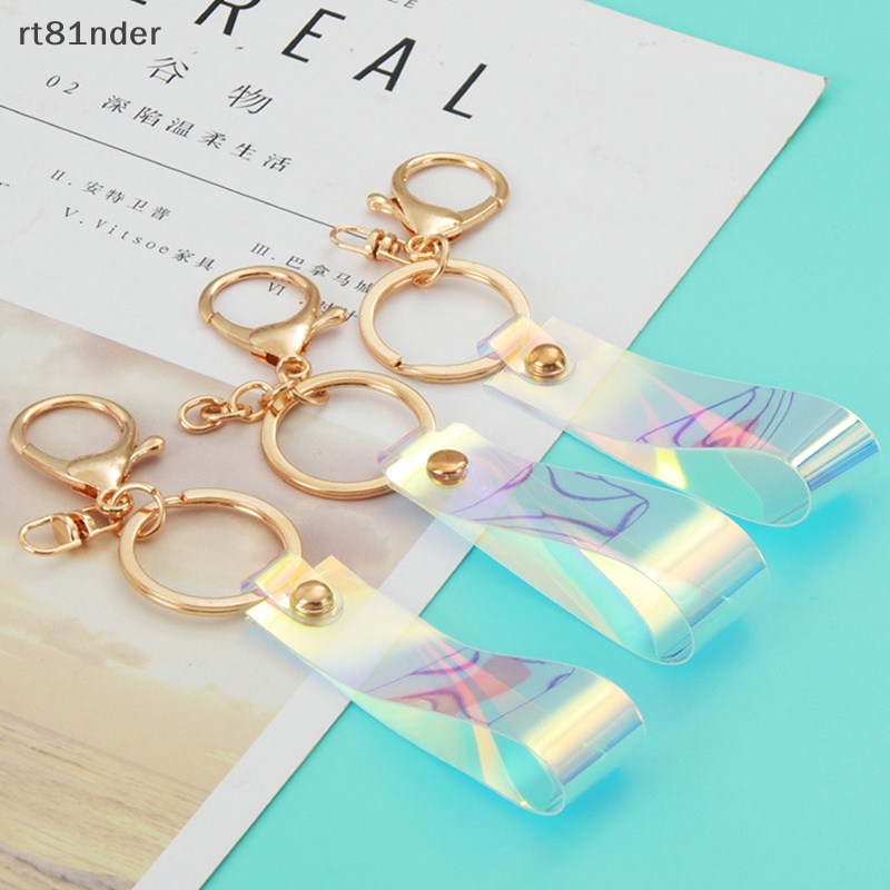 Rt Móc Khóa Họa Tiết Laser Dễ Thương Thanh Lịch Kèm Dây Đeo Và Dây Đeo Chìa Khóa Trang Trí Ví Điện Thoại Cho Nữ n