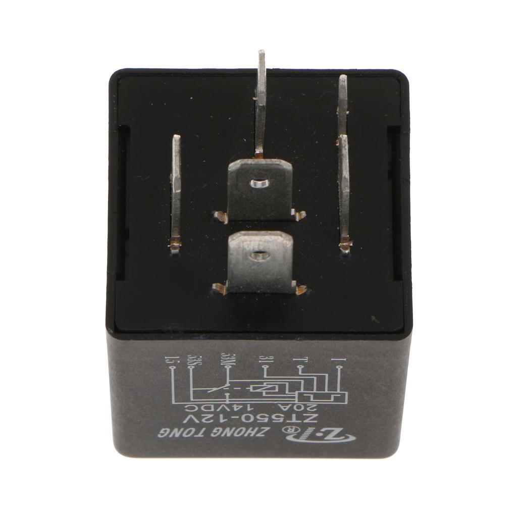 Rơ le Fenteer gạt nước kính chắn gió 6 chấu ZT603-DC12V 20A 30 * 30 * 30 * 30mm/ 1.18X1.18X1.18Inch
