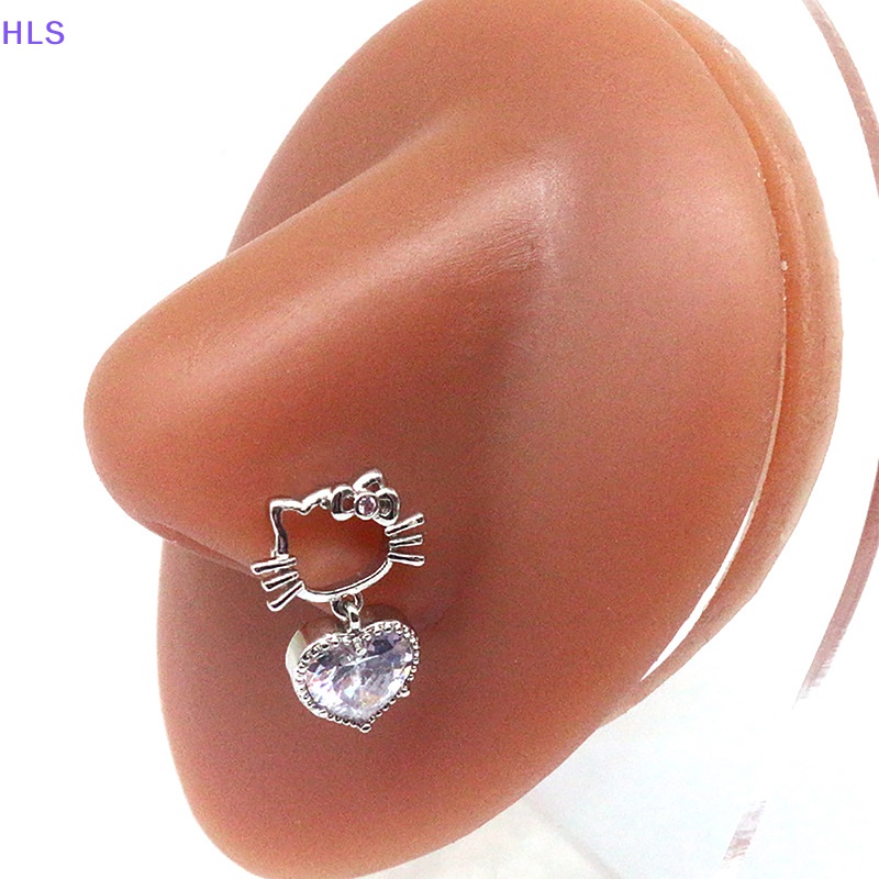 Khuyên Mũi Bằng Thép Không Gỉ Hình Mèo / Bướm / Trái Tim Thời Trang Cho Nữ