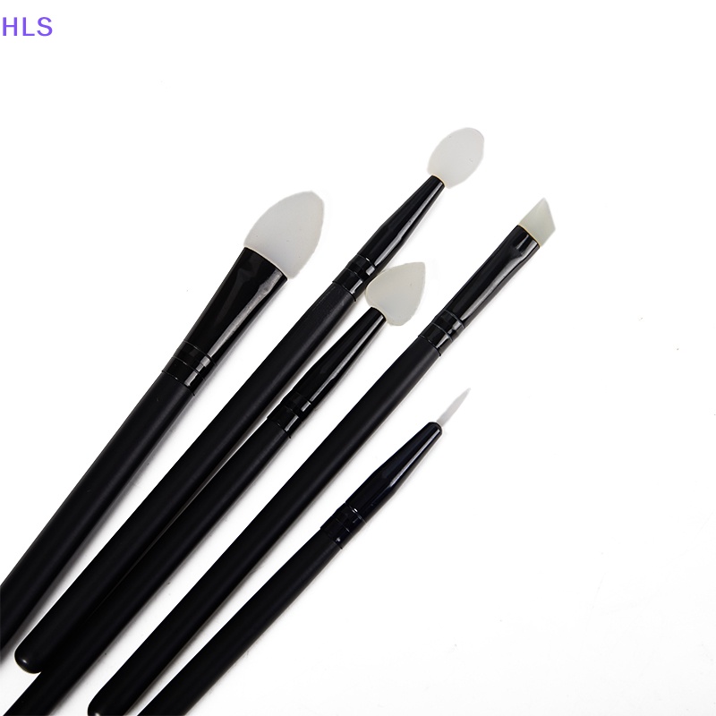 Set 5 Cọ Trang Điểm Mắt / Môi / Nền Chất Liệu Silicon Mềm