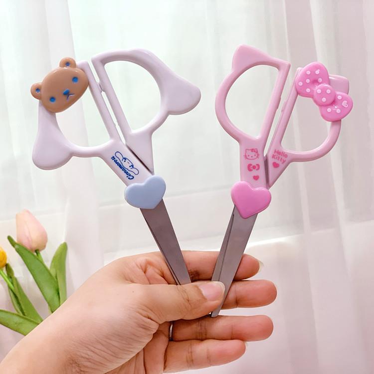 SANRIO Kéo Inox Họa Tiết Hoạt Hình Kuromi Dễ Thương Cho Học Sinh