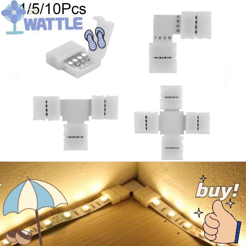WTTLE 1 / 5 / 10 Đầu Nối Dây Đèn LED 3528 5050 Góc Không Hàn 10mm