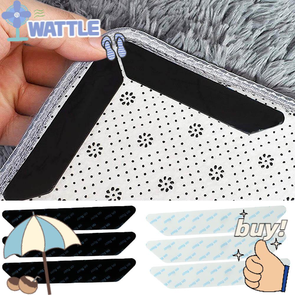 WTTLE Set 8 Miếng Dán Silicone Chống Trượt Cho Thảm Trải Sàn