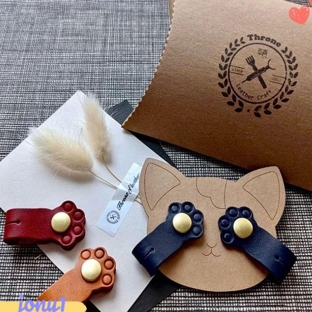 JONYE Bộ 3 Dụng Cụ Quấn Dây Cáp Bằng Da Tiện Dụng