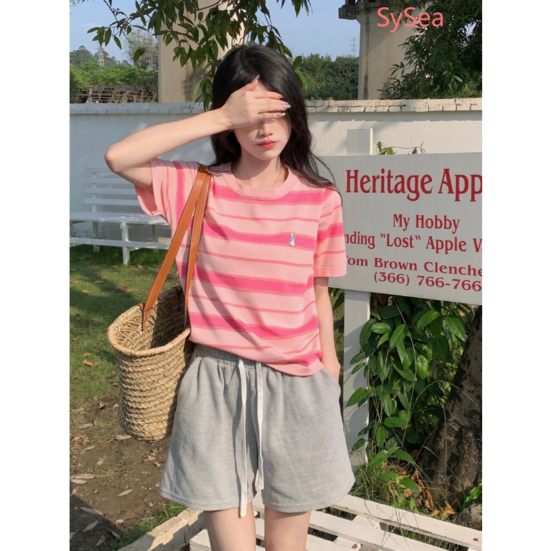 Áo Dệt Kim Kẻ Sọc Thời Trang Hè Cho Nữ