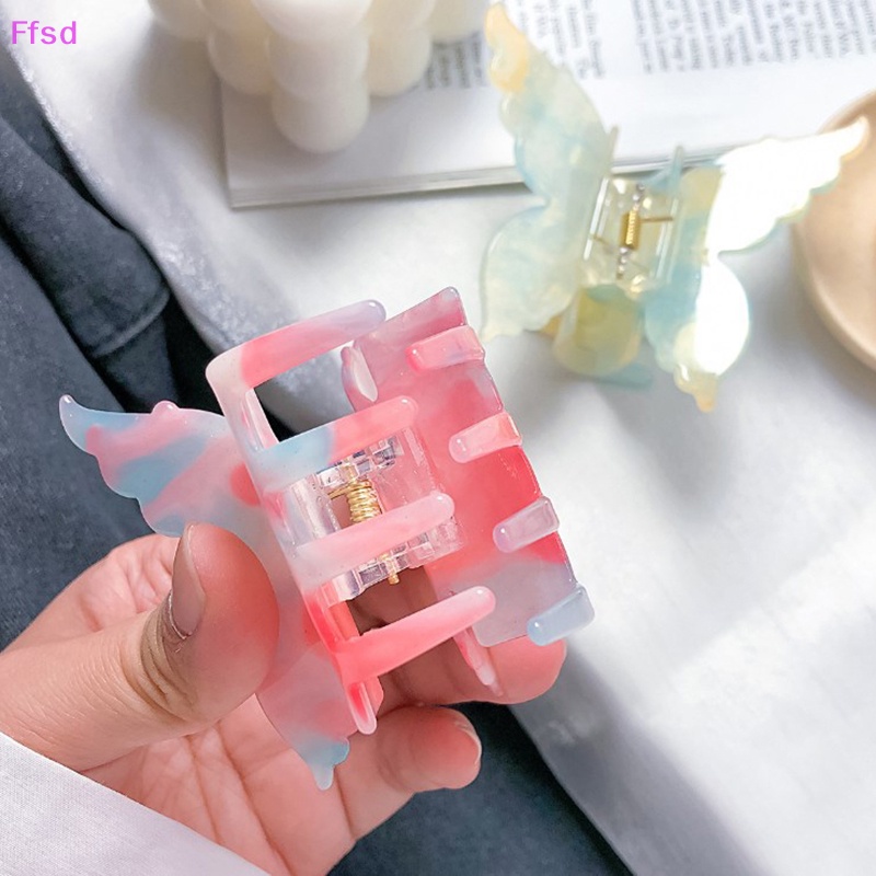 {Ffsd} Kẹp Tóc Dạng Xoắn Hình Bướm Retro Bán Chạy