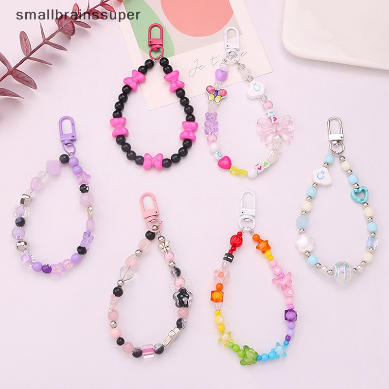 Dây Xỏ Hạt Trong Suốt Hình Bướm Mặt Cười Nhiều Màu Dùng Trang Trí Ba Lô / Móc Khóa Xe Hơi SBS