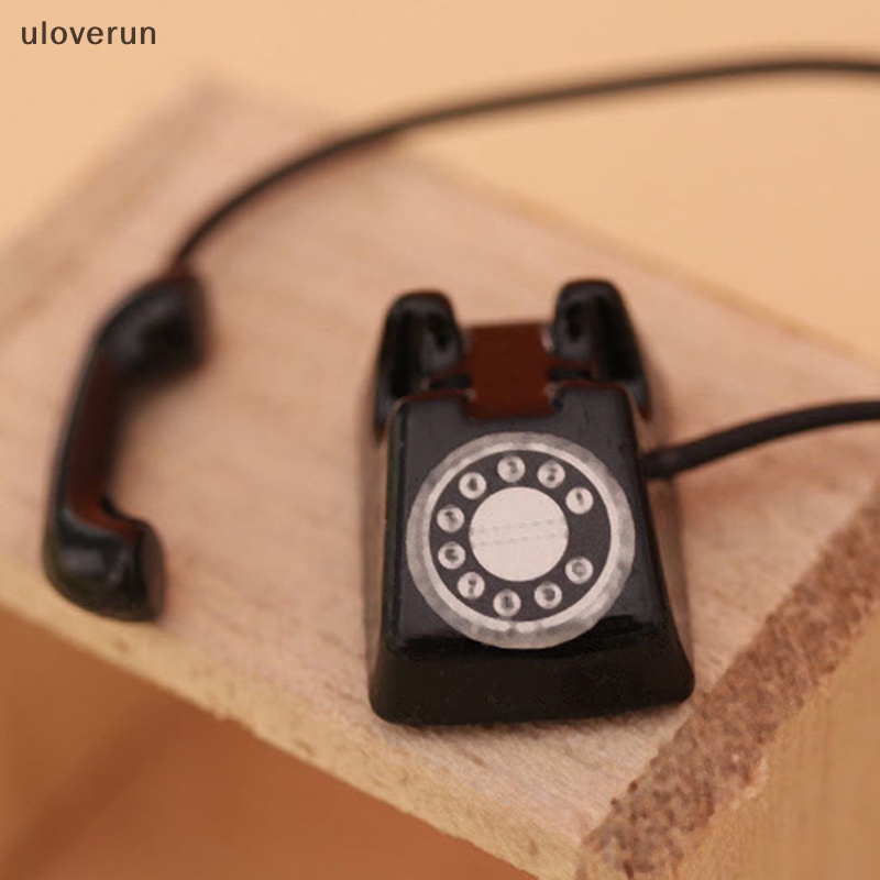 Điện Thoại Bàn Đồ Chơi Mini Phong Cách Retro Cho Nhà Búp Bê