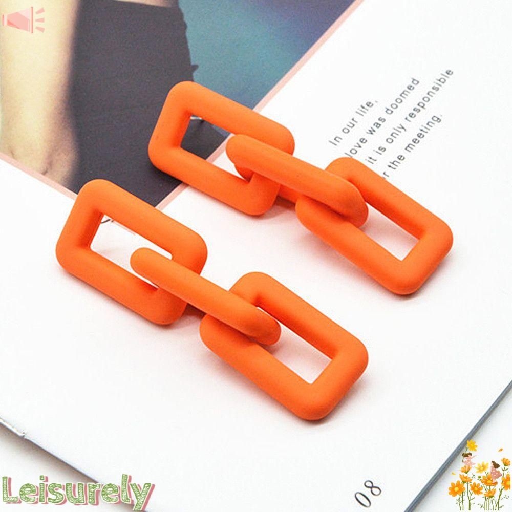 LEILY Bông Tai Acrylic Màu Sắc Ngọt Ngào Thời Trang