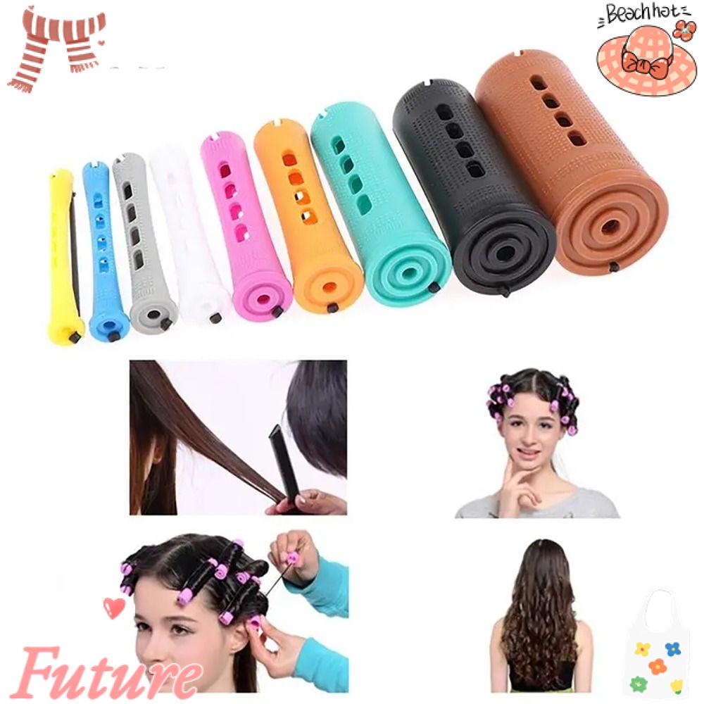 FUTURE Dụng Cụ Cuộn Tóc Cao Su Co Giãn Chuyên Dụng Cho Tóc Ngắn / Dài Uốn Xoăn DIY