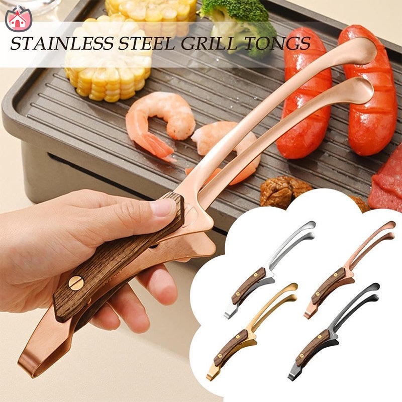 Kẹp Gắp Thức Ăn Bằng Thép Không Gỉ Cách Nhiệt Chống Bỏng Dễ Vệ Sinh
