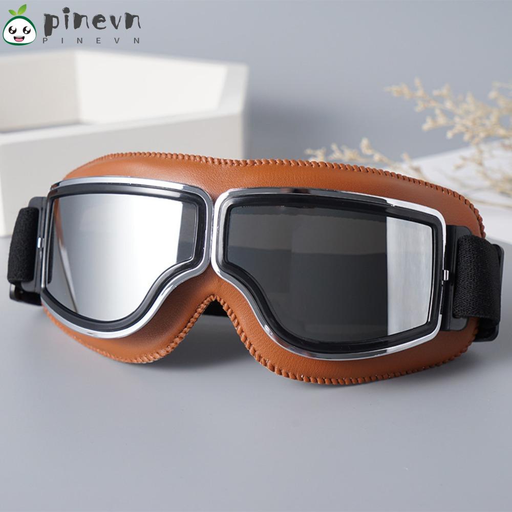 PINEVN Kính Bảo Hộ Thể Thao Bằng Da Phong Cách Vintage